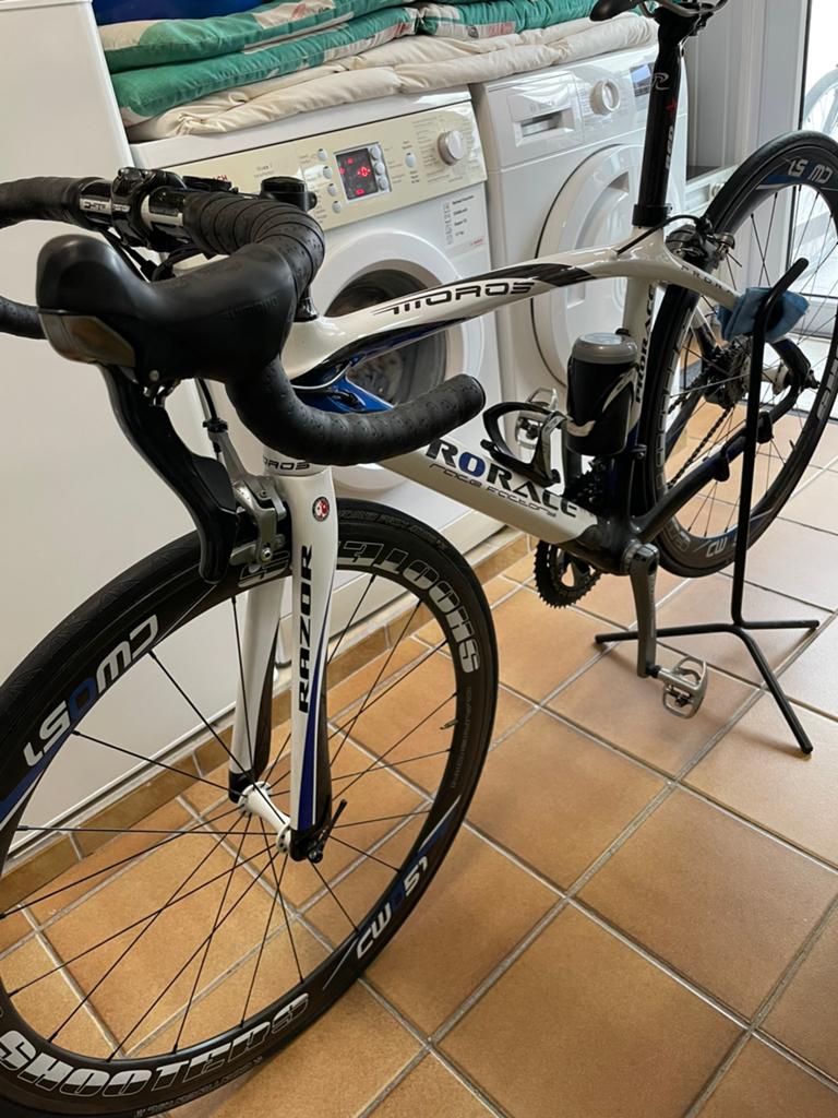 Race fiets prorace, Fietsen en Brommers, Ophalen, Zo goed als nieuw, Carbon
