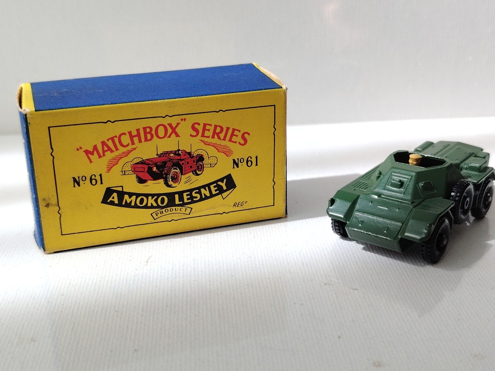 Matchbox Lesney Army Scout Car 61 Originale, Enlèvement ou Envoi, Lesney