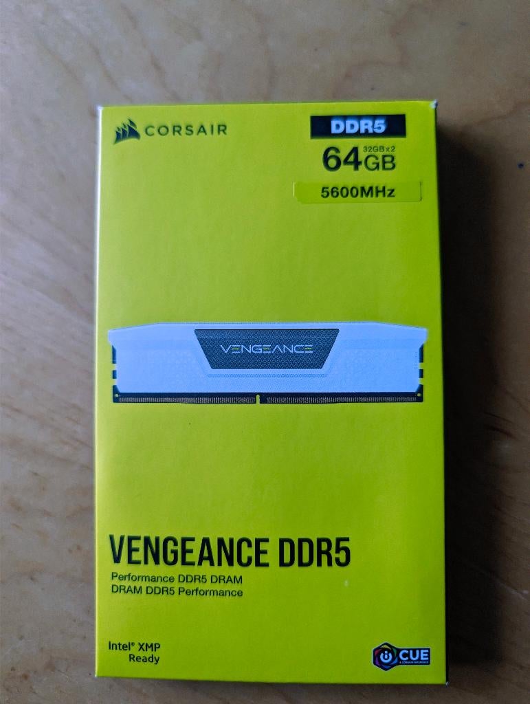Corsair Vengeance DDR5 64 GB (2x32 GB) 5600 MHz CL40, Computers en Software, RAM geheugen, Ophalen, Zo goed als nieuw, Desktop