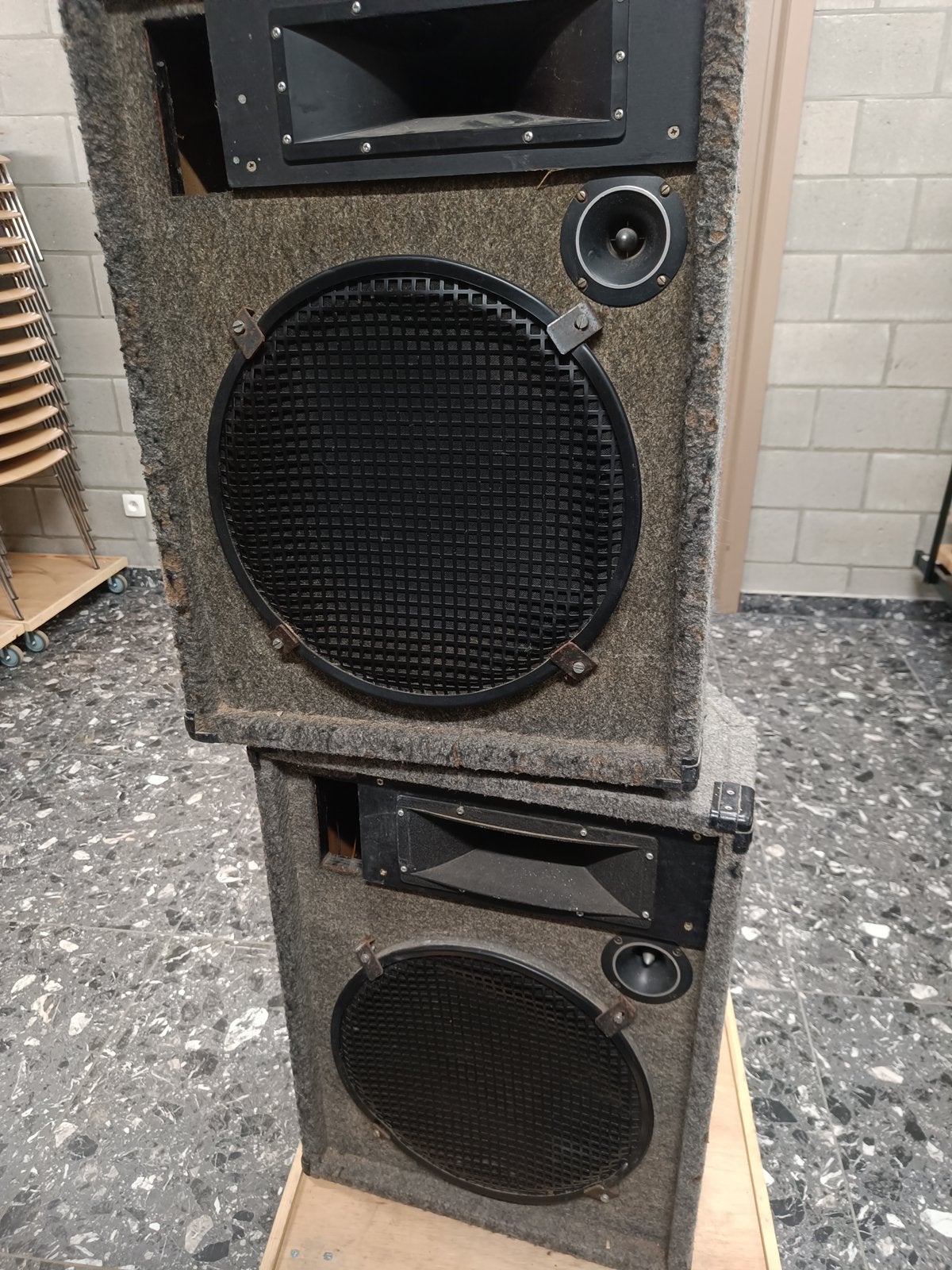 2x Passieve PA / Feestboxen, Audio, Tv en Foto, Luidsprekerboxen, Ophalen, Gebruikt, Vloerstaande luidspreker