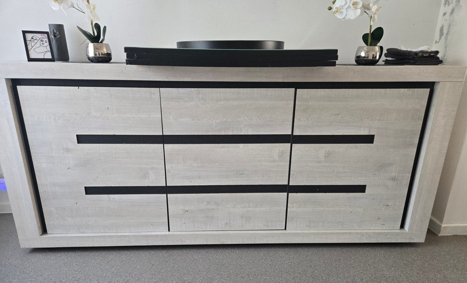 vitrinekast,  3 zits 2 apparte 1 zits, dressoir, tv meubel, Maison & Meubles, Armoires | Dressoirs, Utilisé, 150 à 200 cm, Avec porte(s)