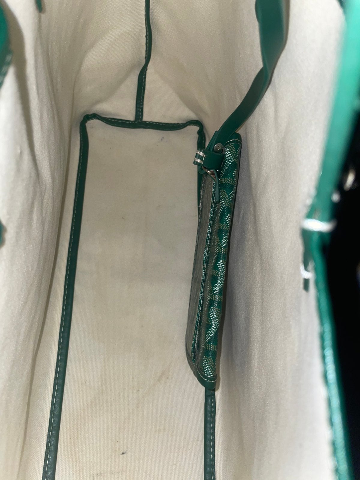 Goyard paris tas, Bijoux, Sacs & Beauté, Enlèvement ou Envoi, Utilisé, Vert, Sac à bandoulière