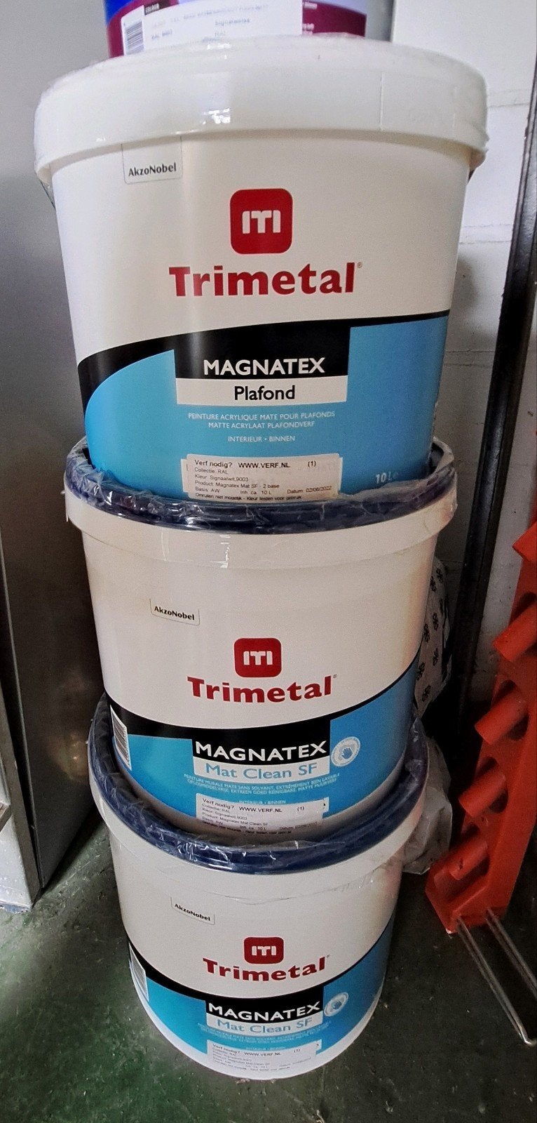 Verf wit trimetal, Ophalen, Wit, Verf