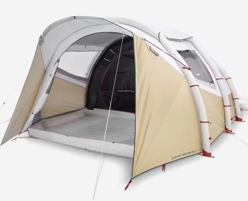 QUECHUA Opblaasbare tent 5 pers. Fresh&Black AirSeconds 5.2, Caravans en Kamperen, Tenten, Ophalen, Gebruikt, Tot en met 5