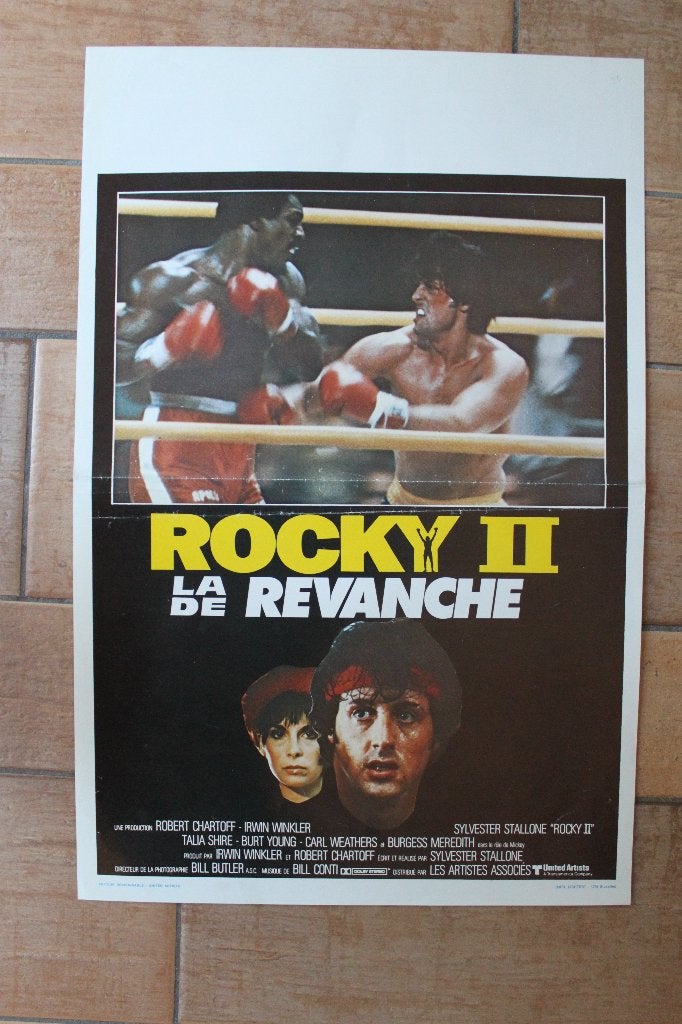 filmaffiche Sylvester Stallone Rocky 2 filmposter, Rechthoekig Staand, Ophalen of Verzenden, Zo goed als nieuw, A1 t/m A3
