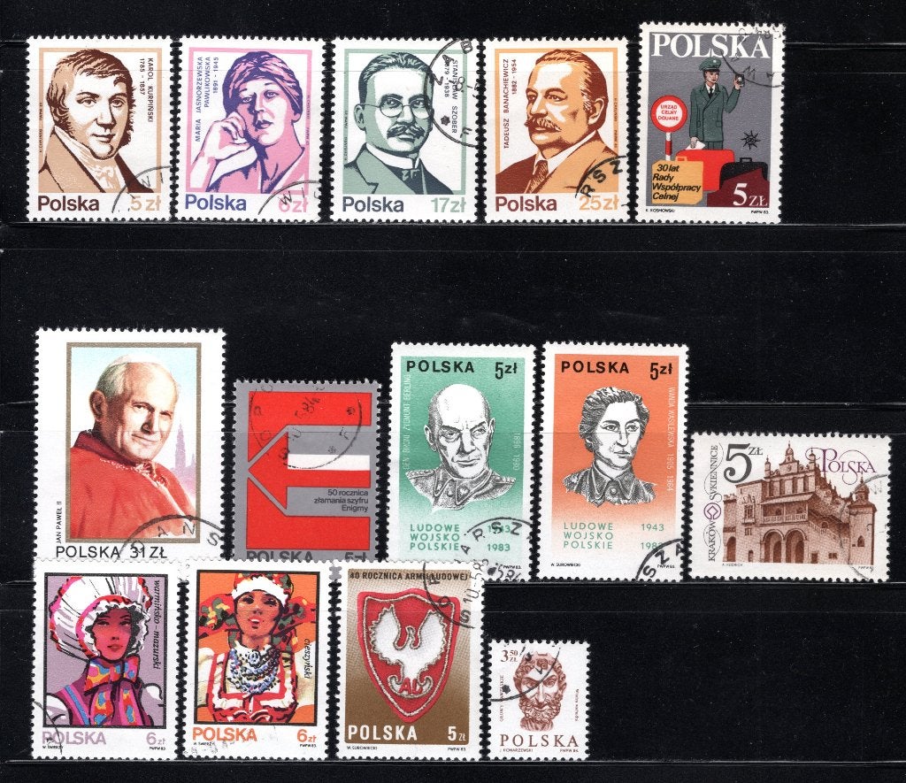 POLOGNE Lot 1983 estampillé, Envoi, Pologne, Affranchi