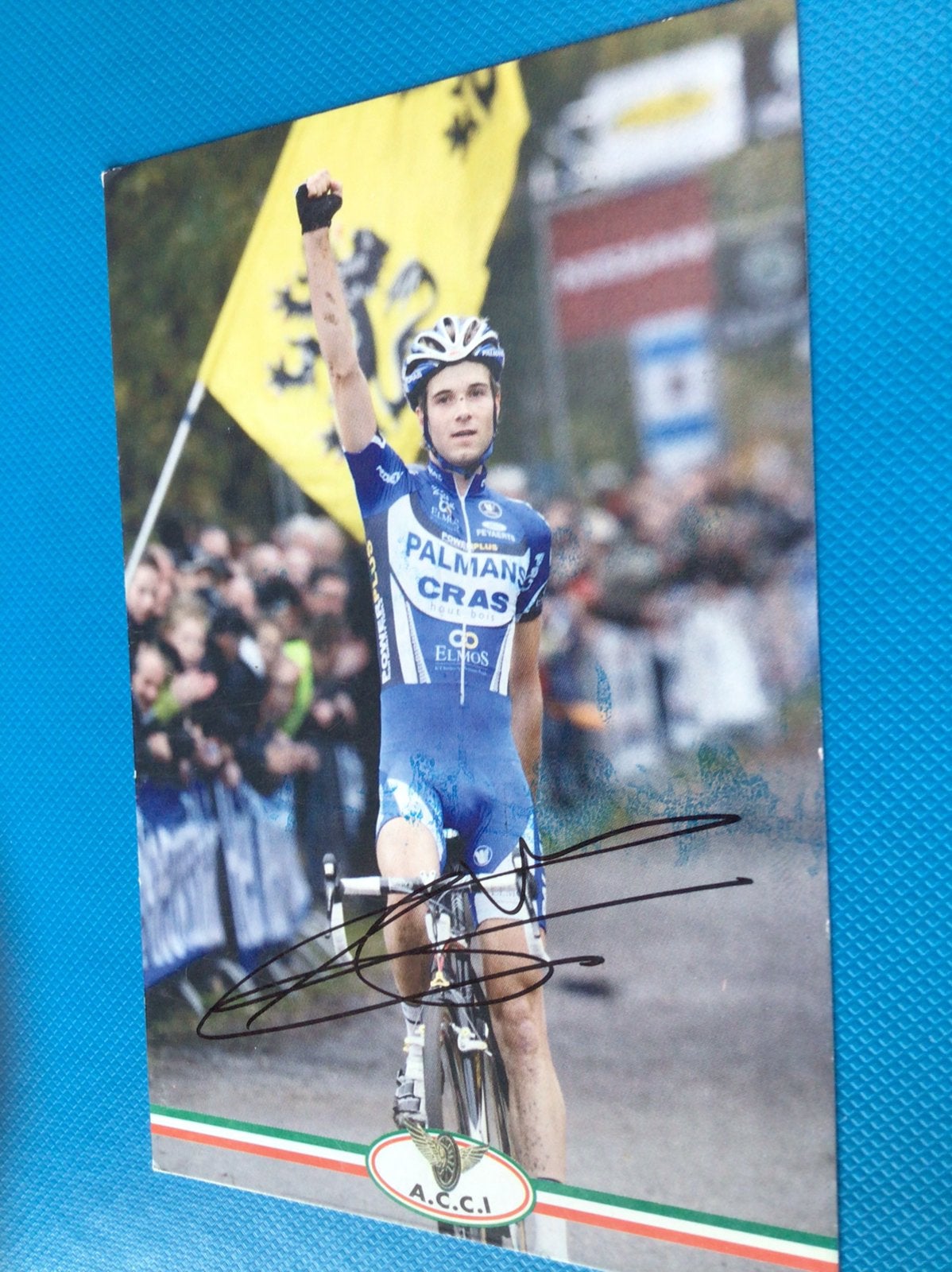 Wielerkaart 2008 team palmans niels albert signe, Ophalen of Verzenden
