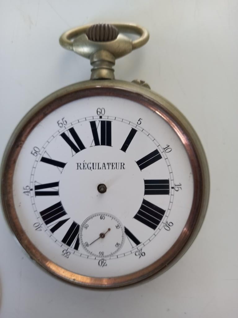 ancienne grosse  montre gousset régulateur, Handtassen en Accessoires, Horloges | Antiek, Zakhorloge, Staal, Ophalen of Verzenden
