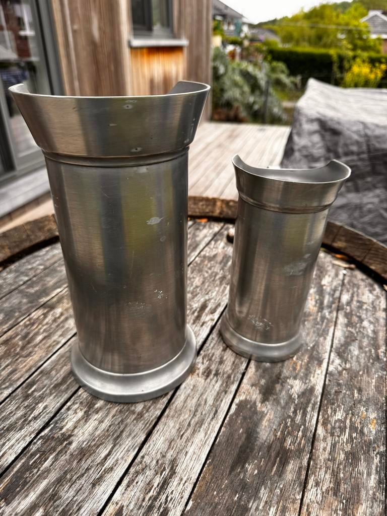 Tinnen kannen van 2 liter en 1 liter., Antiek en Kunst, Antiek | Tin, Ophalen