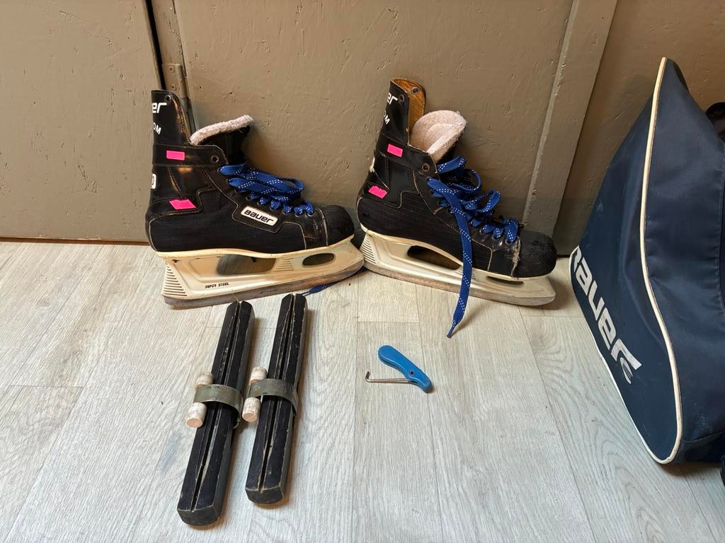 bauer ijshockeyschaatsen maat 42, Sports & Fitness, Patinage, Enlèvement, Utilisé, Patins de hockey sur glace, Bauer