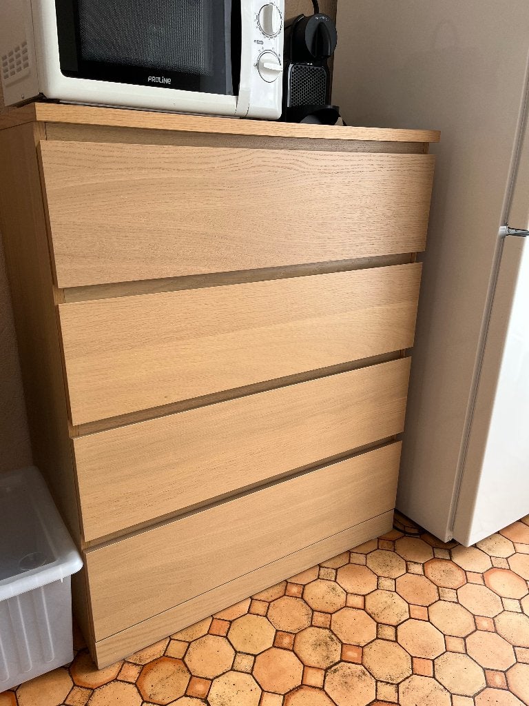 Commode MALM Ikea, 3 ou 4 tiroirs, Moins de 100 cm, Comme neuf, Enlèvement