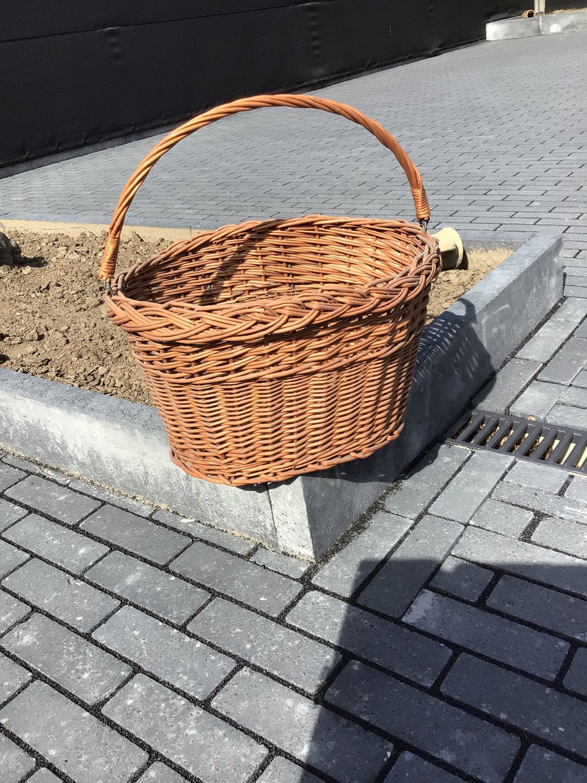 Vintage fietsmand in riet, Ophalen of Verzenden