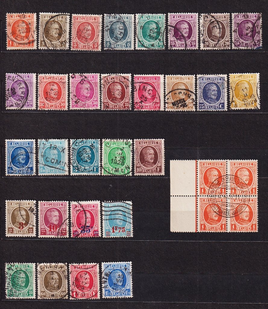 België 1922-1927 Albert I Houyoux complete reeks gestempeld, Postzegels en Munten, Verzenden, Gestempeld, Gestempeld