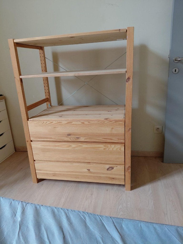 Bed + matras + kast, Ophalen, Gebruikt, Bruin, Tweepersoons