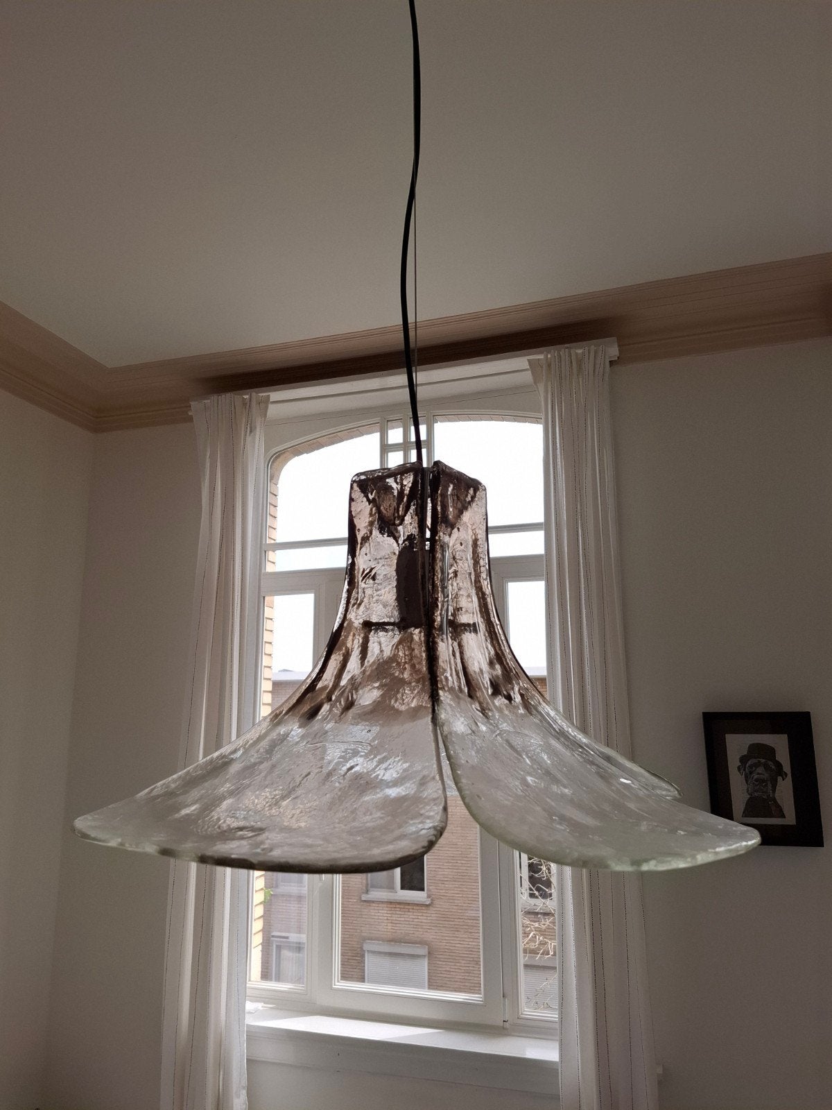 Mazzega Carlo Nason LS185 murano vintage hanglamp, Ophalen