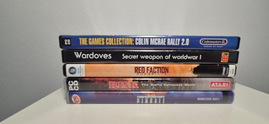Retro PC Games (5x, o.a. 3D Pinball, Colin McRae, Risk,...), Ophalen of Verzenden, Gebruikt