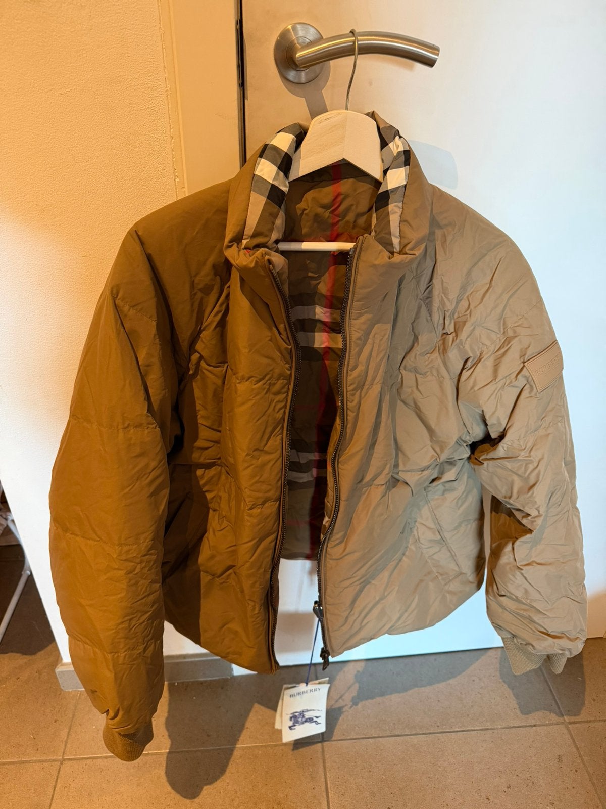 Burberry bomberjacket, Ophalen, Nieuw, Maat 42/44 (L), Bruin