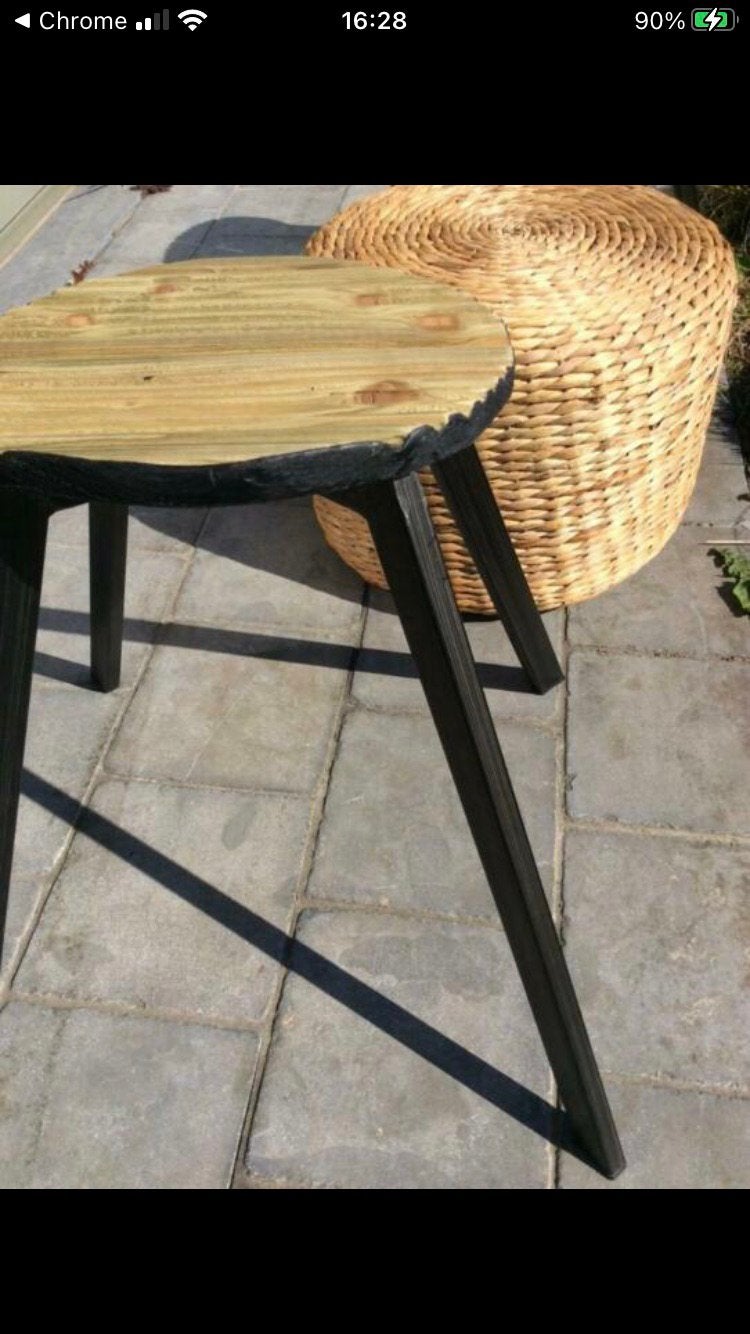 Set 2 houten ikea krukjes zwart, Huis en Inrichting, Ophalen, Zo goed als nieuw, Hout