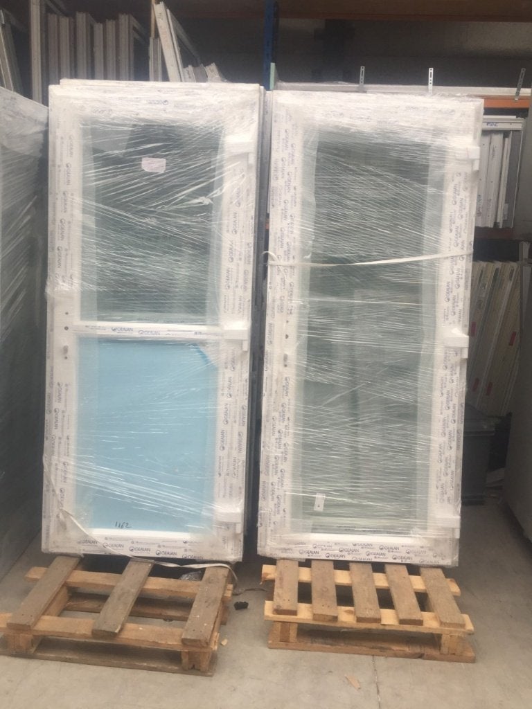Witte PVC-deur, glas of half glas, inclusief handgreep, Ophalen, Nieuw