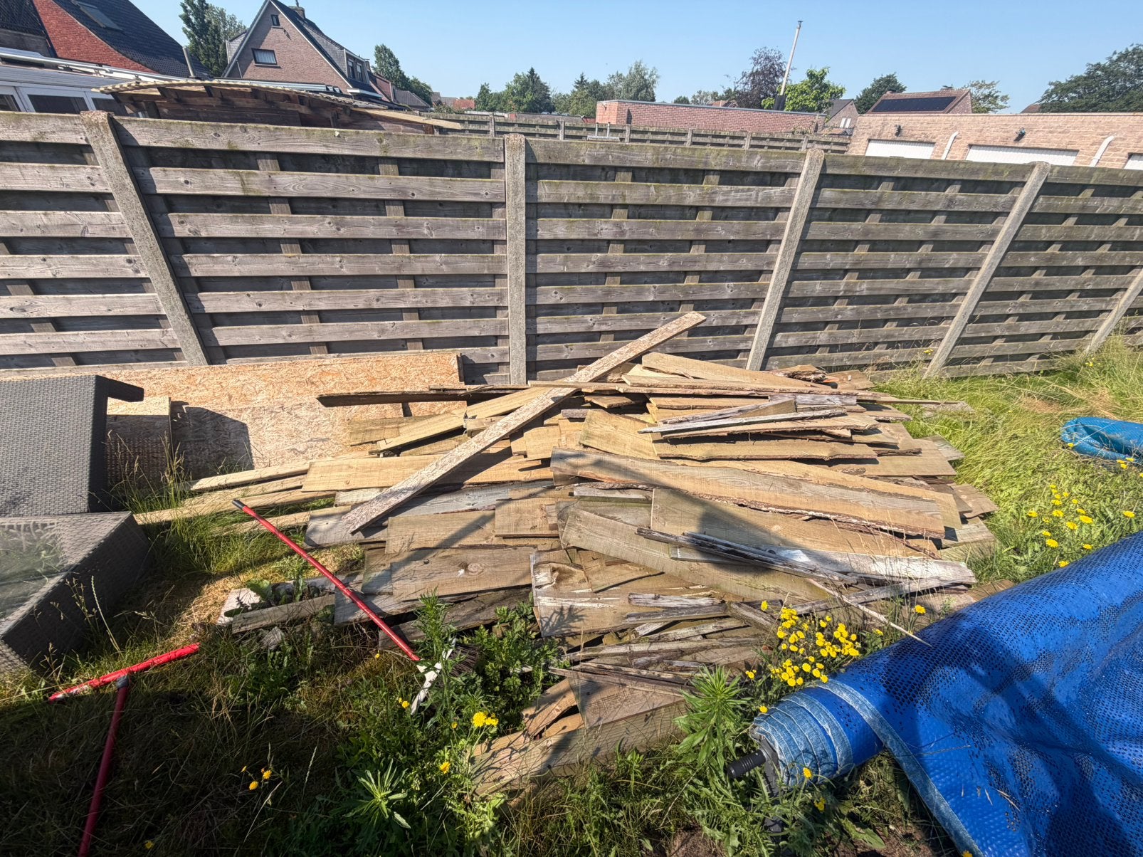 Gratis hout, Ophalen