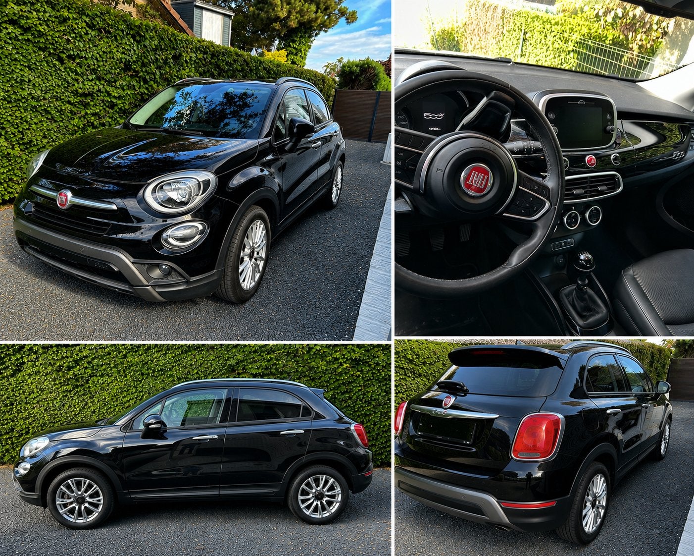 Fiat 500X 2019, Autos, 600 kg, Euro 6, 500X, Noir