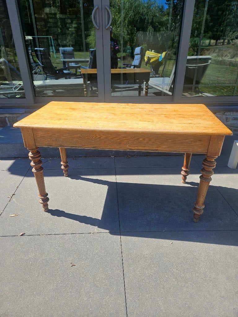 table en pin, Maison & Meubles, Tables | Tables à manger, 100 à 150 cm, Quatre personnes, Enlèvement, Utilisé