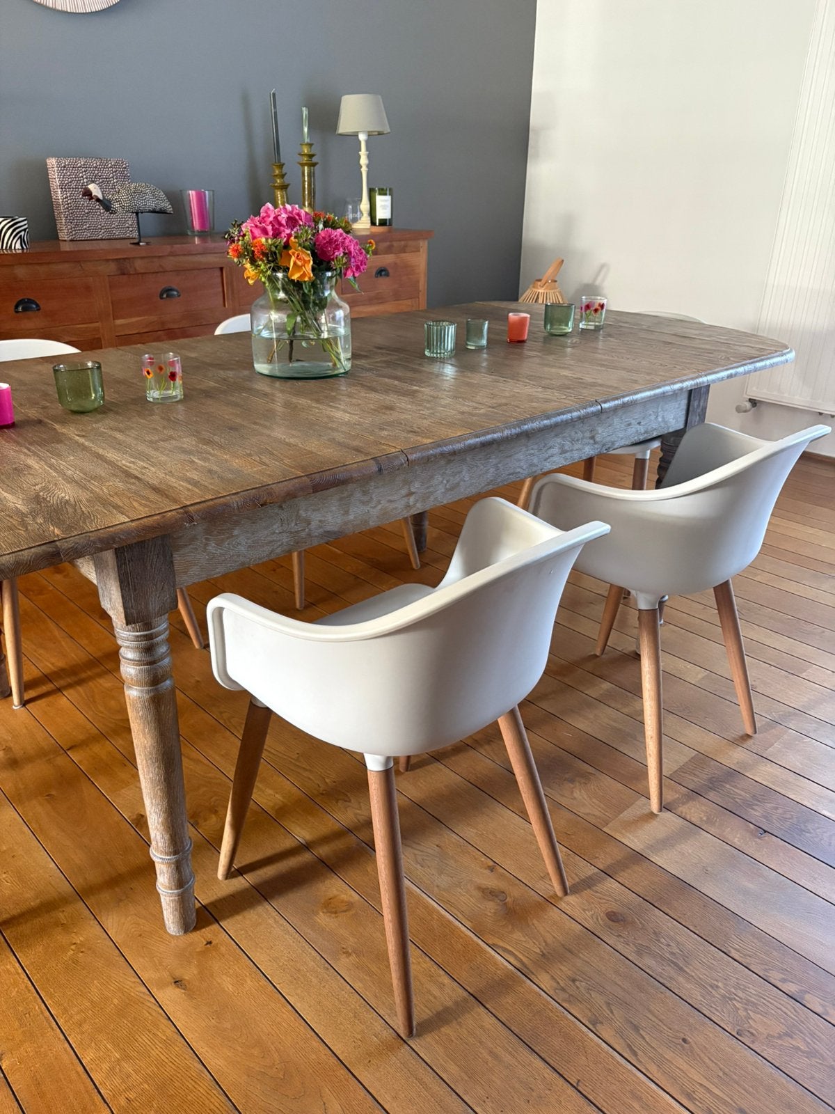 6 prachtige crèmekleurige tafelstoelen in perfecte staat, Huis en Inrichting, Stoffering | Vloerbedekking, Ophalen, Zo goed als nieuw