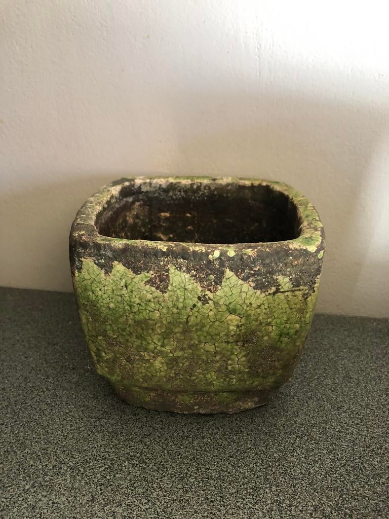 Groene bloempot, Tuin en Terras, Bloempotten, Ophalen of Verzenden, Zo goed als nieuw