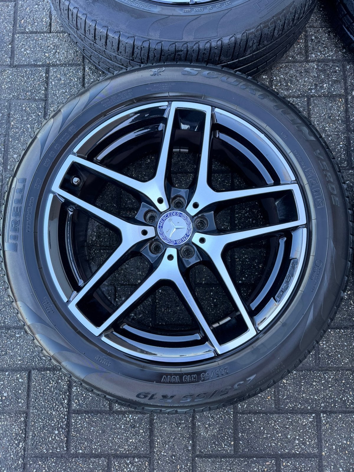 Mercedes GLC 19 inch AMG Velgen met pirelli zomerbanden, Band(en), Zomerbanden, Ophalen, 19 inch