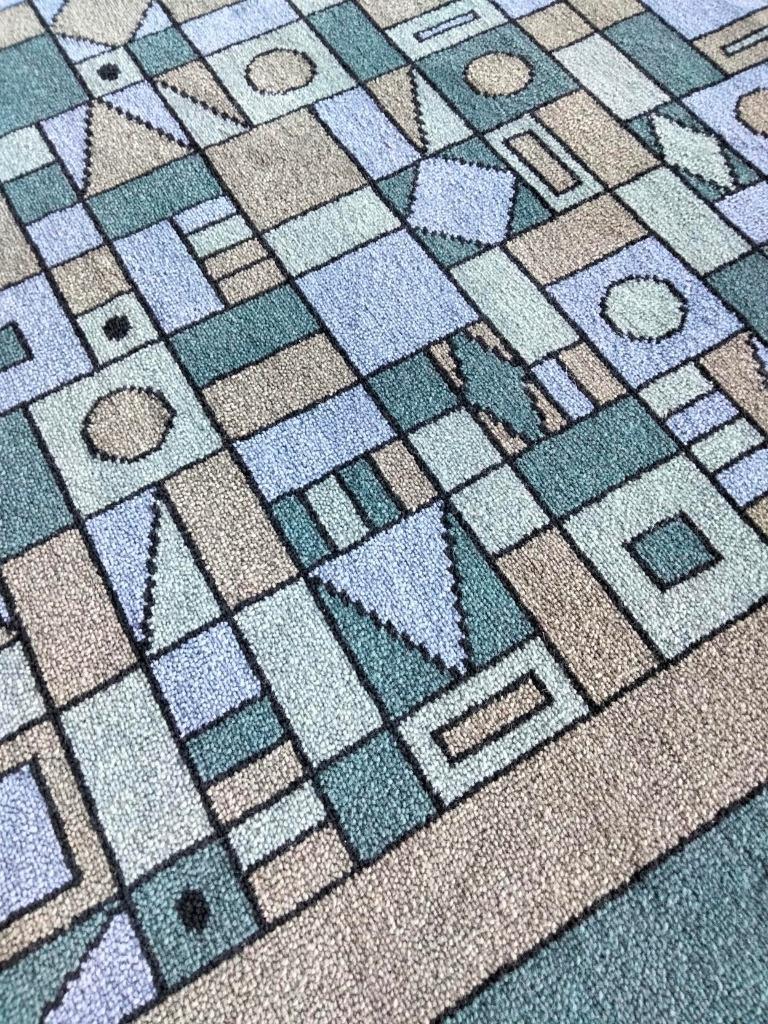 Vintage design tapijt 170 x 166cm Orly wool wol, Ophalen, Huis en Inrichting