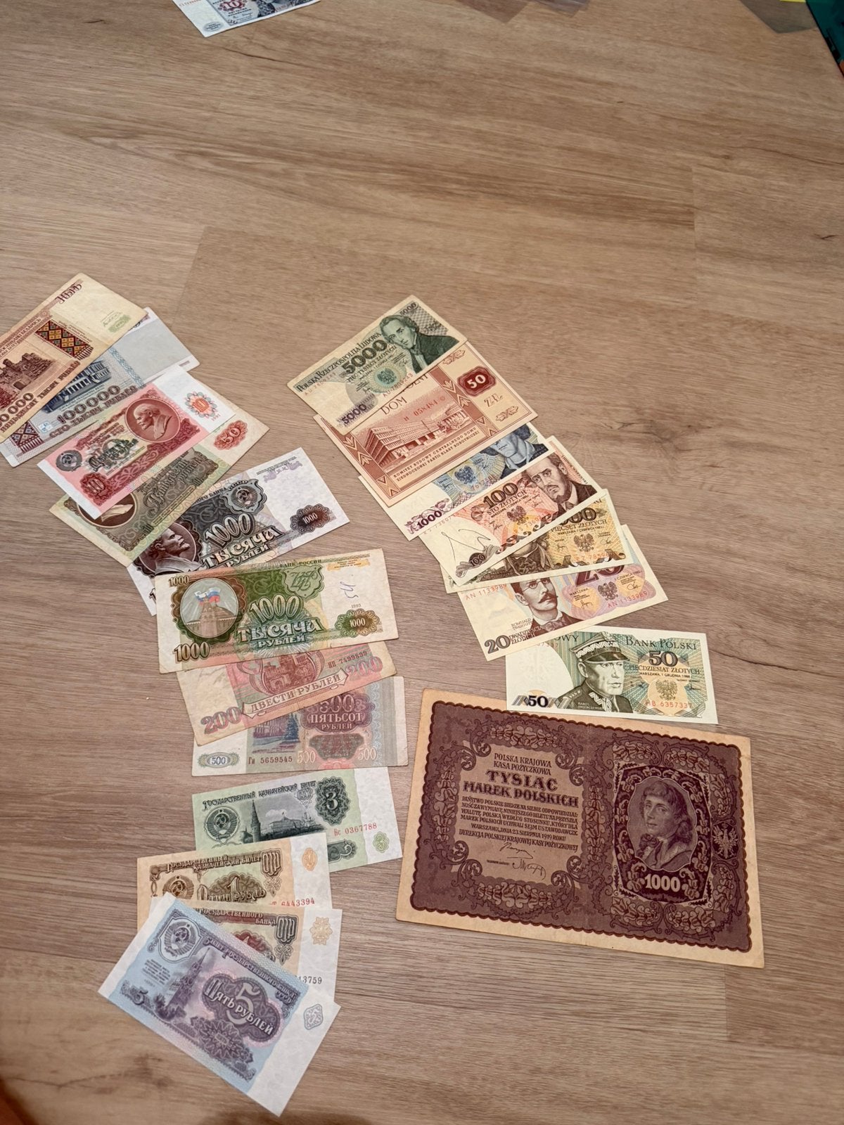 Lot de billets polonais/russes, Enlèvement ou Envoi