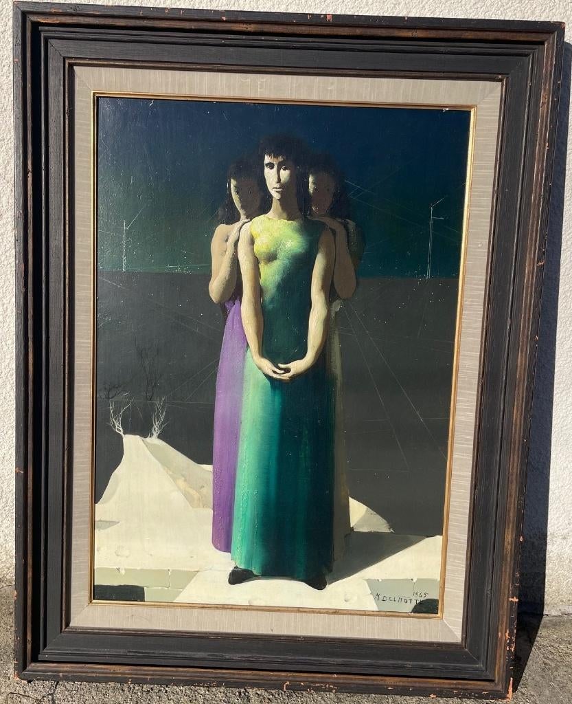 Marcel DELMOTTE ( 1901-1984) Huile sur panneau 70x50 cm, Ophalen