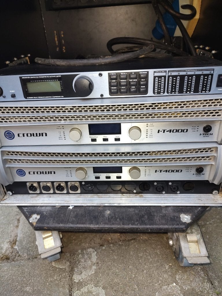 crown i-tech 4000 + dbx drive rack PA, Autres marques, Enlèvement, Utilisé, 120 watts ou plus
