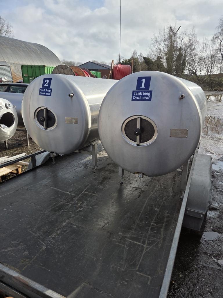 duotank inox biertanks bj 2016 ,2 x 1000 liter, Ophalen