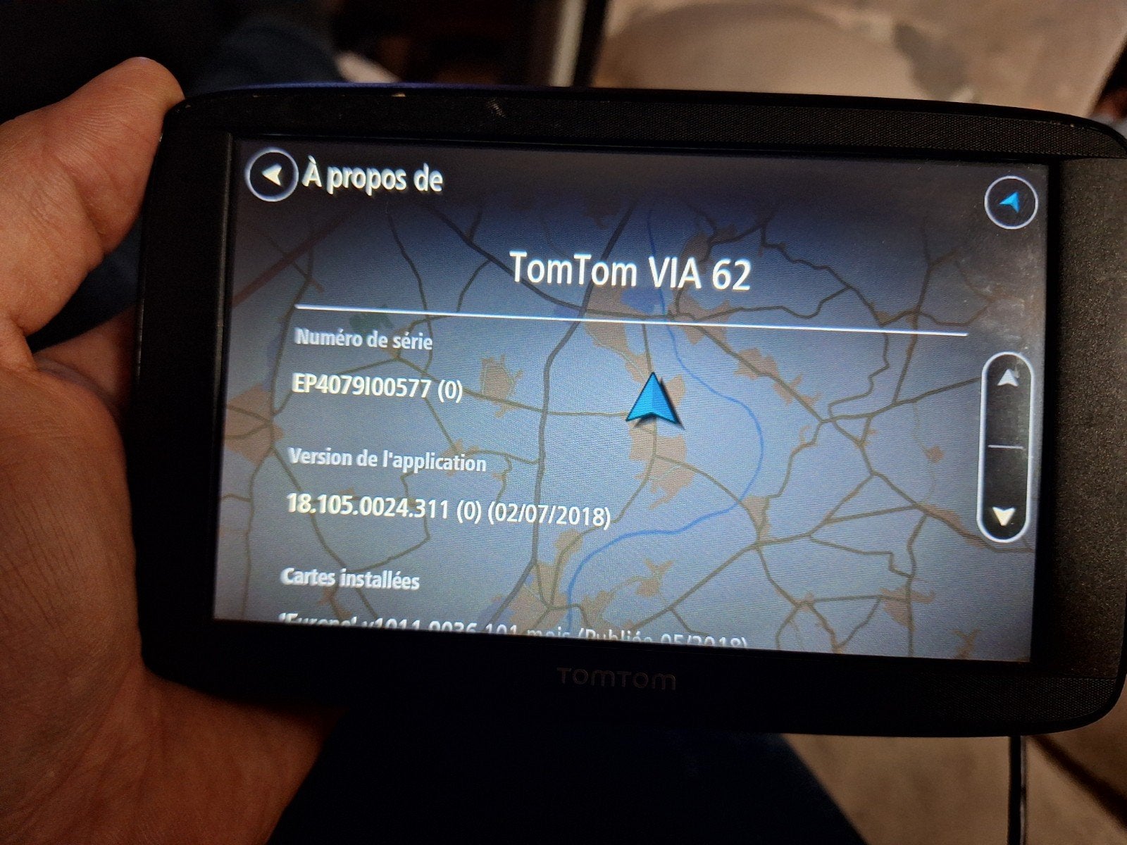 gps tomtom via 62, Enlèvement