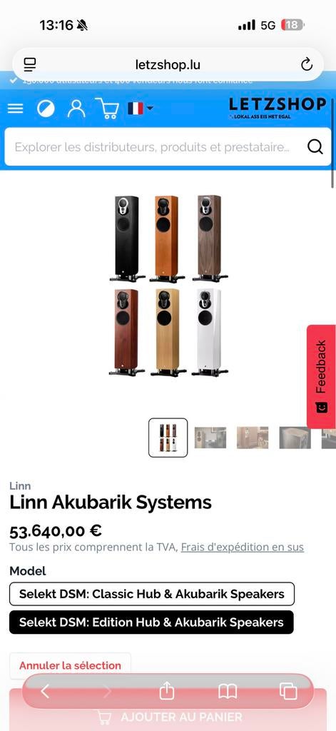 LINN AKUBARIK AKTIV KATALYST / ÉCHANGE, Audio, Tv en Foto, Luidsprekerboxen, Ophalen of Verzenden, Zo goed als nieuw