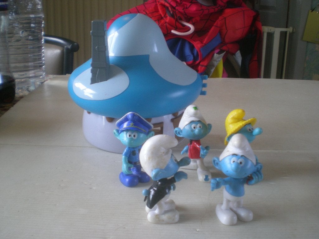 smurfen met huis (half), Ophalen of Verzenden, Zo goed als nieuw