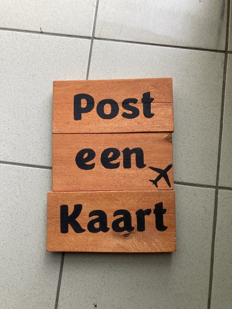 houten decoratiebord, Ophalen, Gebruikt, Bruin, Wandbord of Wandpaneel