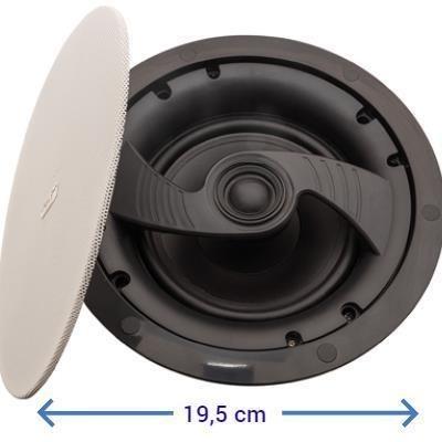 2-weg 19,5 cm plafond luidspreker met magnetische grill, Ophalen of Verzenden, Nieuw, 60 tot 120 watt, Overige typen