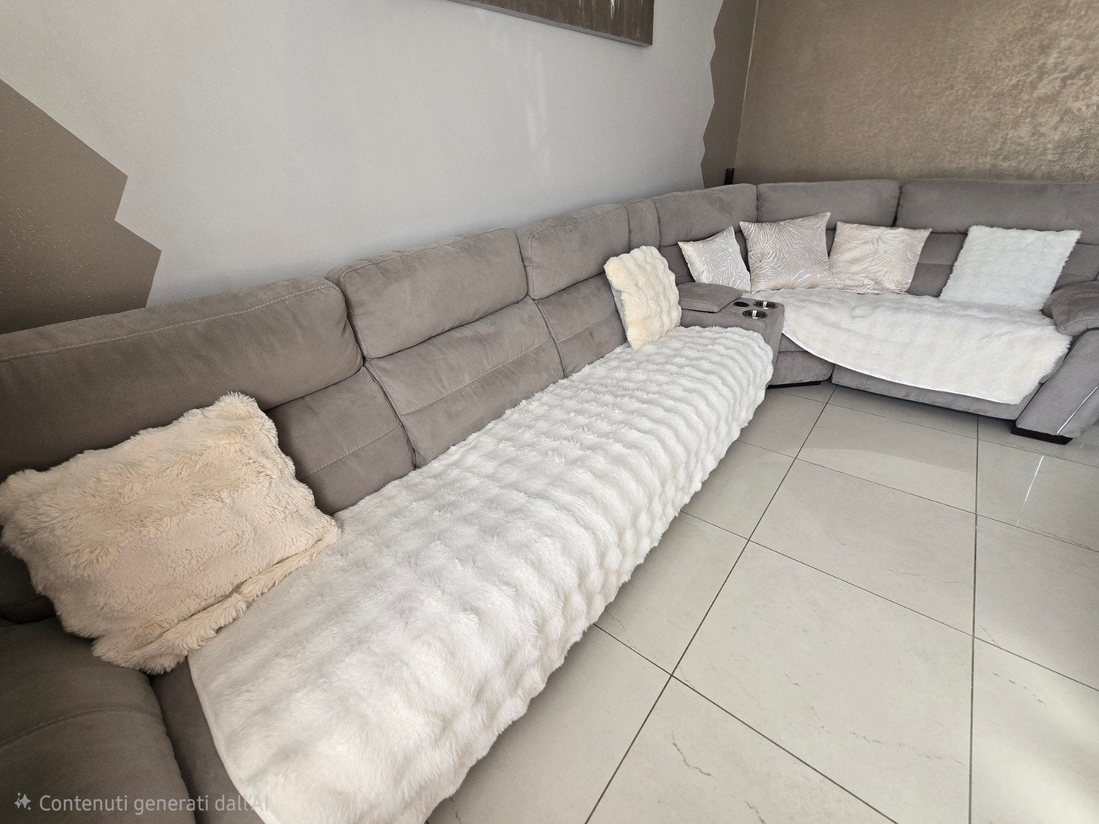 Magnifique grand divan d'angle relax / électrique – Parfait, Enlèvement, Comme neuf, Tissus