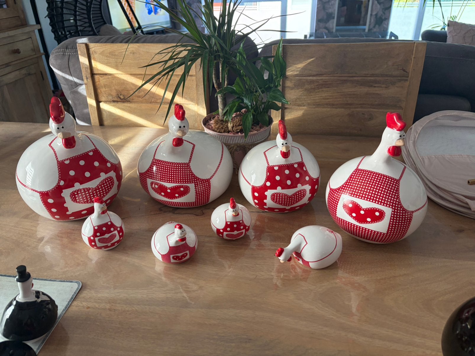 Poule j-line tablier rouge, Ophalen, Zo goed als nieuw