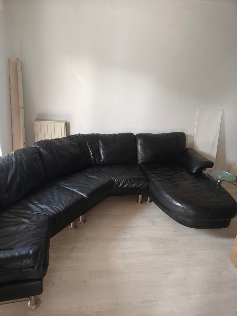 hoeksalon, Huis en Inrichting, Ophalen, Zo goed als nieuw, Zwart