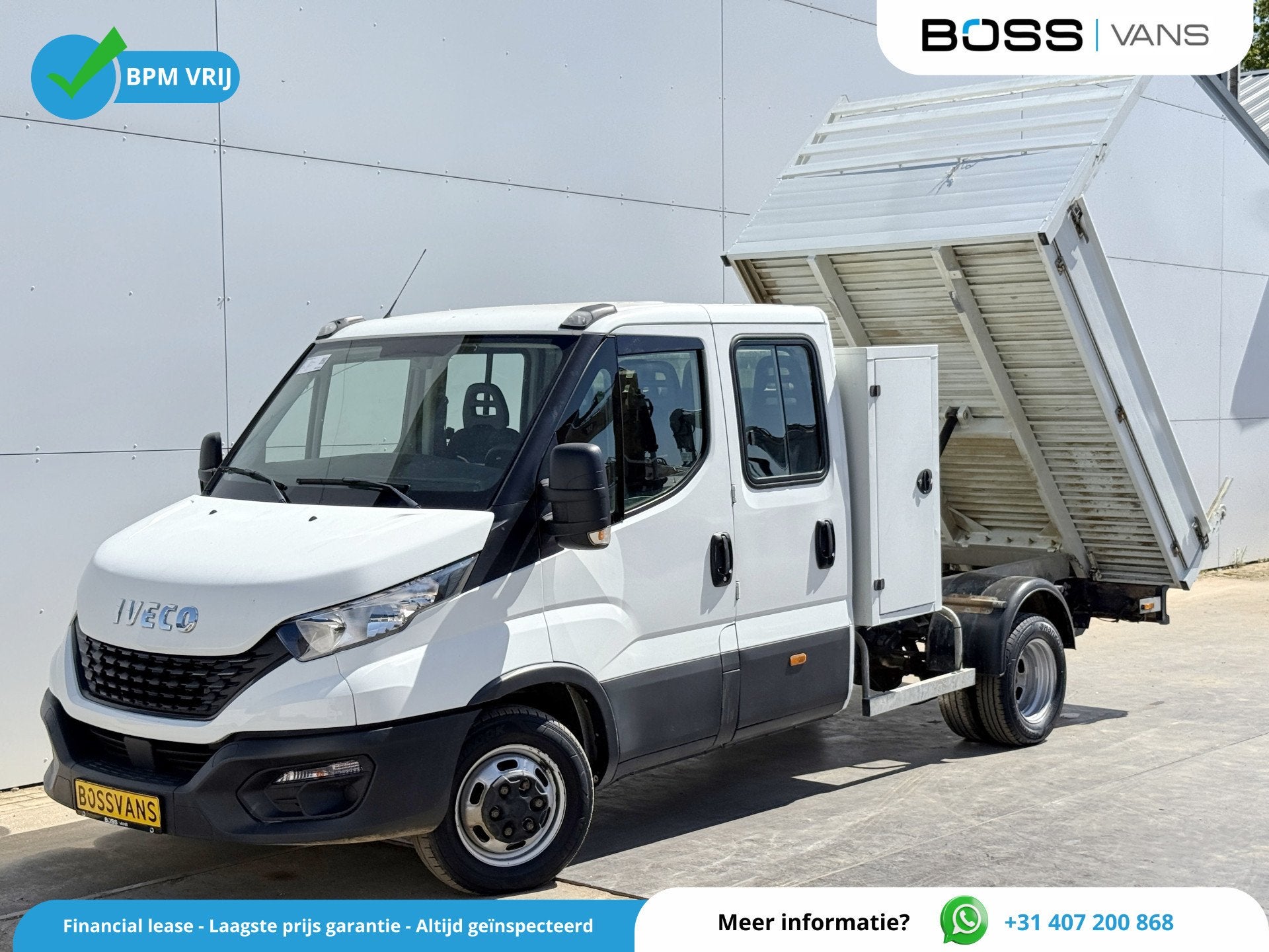 Iveco Daily 35C14 2.3 Kipper Dubbele Cabine Dubbellucht 3,5t, Autos, Camionnettes & Utilitaires, Entreprise, Achat, ABS, Air conditionné