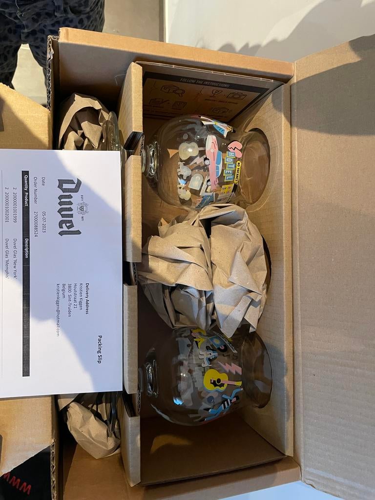 Duvel glazen New York en Memphis, Enlèvement, Neuf, Verre à bière