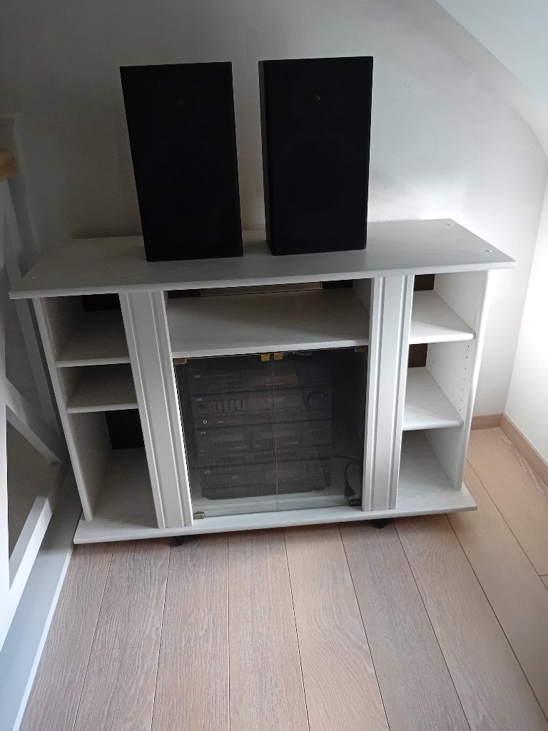 Stereomeubel en/of tv-meubel, Huis en Inrichting, Ophalen, Gebruikt, 100 tot 150 cm, Minder dan 100 cm
