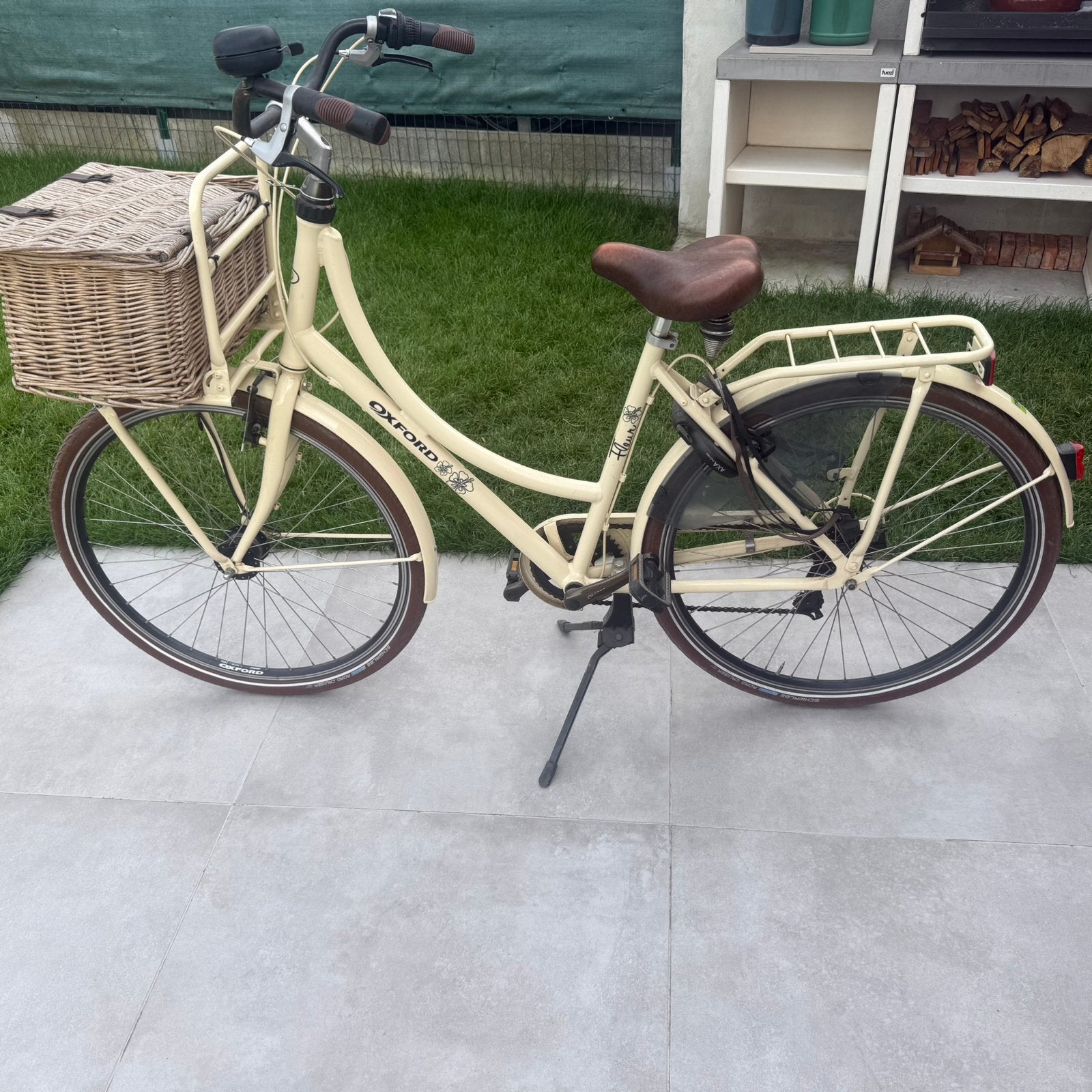 Dames fiets oxford fleur, Fietsen en Brommers, Ophalen, Gebruikt, Schijfrem, Versnellingen