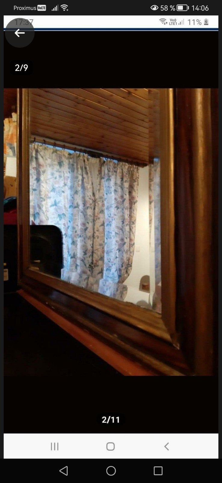 Louis Philippe antieke spiegel verguld houten spiegelspiegel, Ophalen