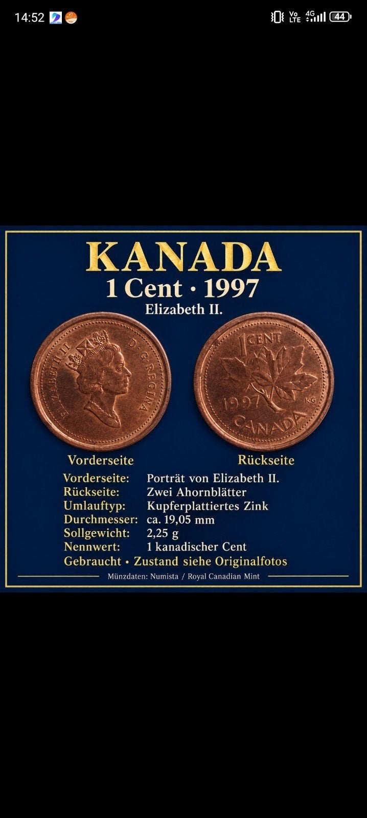 pièce Elizabeth 1997, Timbres & Monnaies, Enlèvement ou Envoi