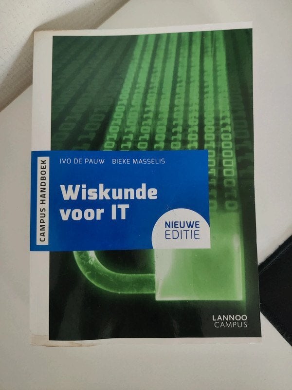 Wiskunde voor IT - Bieke Masselis, Livres, Livres scolaires, Enlèvement ou Envoi, Bieke Masselis, Utilisé, Secondaire