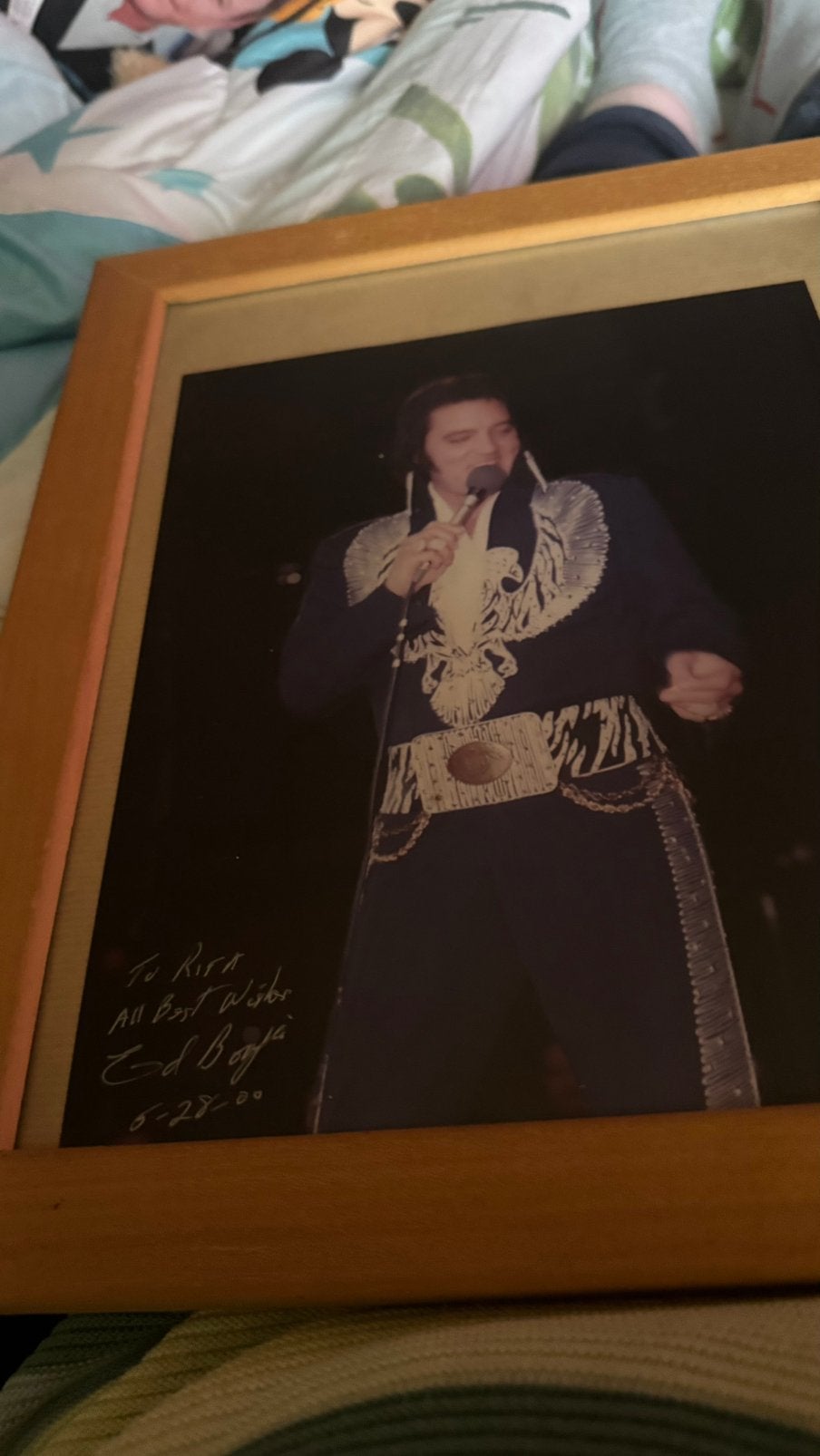 Prachtige Elvis foto gesigneerd door Ed Bonja, Ophalen of Verzenden, Gesigneerd